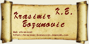 Krasimir Božunović vizit kartica